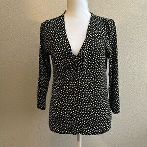 Phase Eight UK size 14 US Size 10 Lime Green and White Polka Dots Black